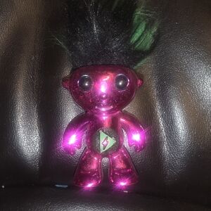 Fusion Chrome Dancing Troll Figure Green & Black Hair Green Eyes